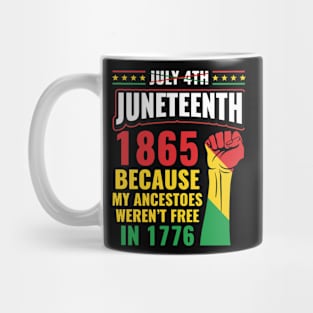 Juneteenth June 1865 Black History Afro Mug